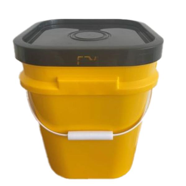 Multi-purpose Red Square Plastic Pail Bucket with Handle Certified and GAP/ISO/FDA