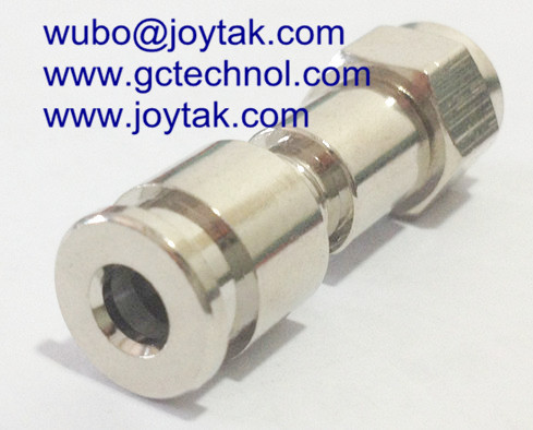 F male Compression Connector all brass for Mini Coaxial Cable RG174