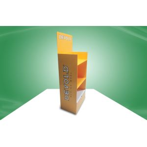 Custom Yellow POS Cardboard Displays With PMS Offset Printing For Socks &