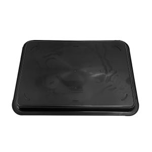 530x365x43mm ESD Antistatic Square Trays Black Plastic Rectangular Shallow ESD