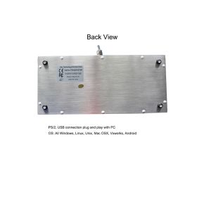 Brushed Stainless Steel Ruggedized Keyboard IP68 Vandal Resistant