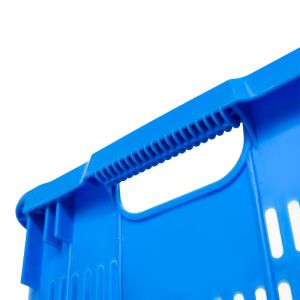 Logo Customized Mesh Plastic Crate for Easy-to-Clean Fruit and Vegetable