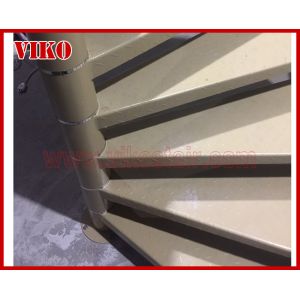 Spiral Staircase VH22S Aluminum Tread Beech 304 Stainless Steel Stainless Steel
