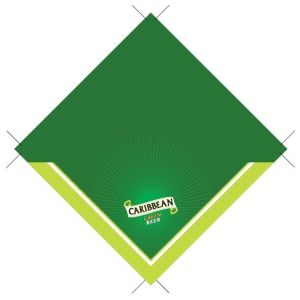 Red square printed aluminum foil beer neck label golden foil beer label for