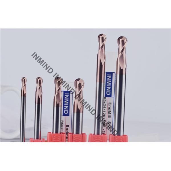 SiN Coating Long Ball Nose End Mill R6*150 , Dia 12 mm AOL 150 mm HRC55