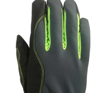CE PU Mechanic Gloves Hi - Viz Piping Anti Vibration