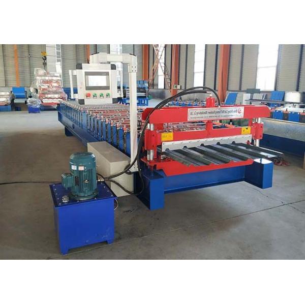 Zinc Plating Colored Steel Profile Roll Forming Machine Speed 20-25 M / Min