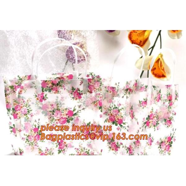Buy Wholesale Waterproof PP Plastic Gift Flower Bag Carry,PP Clear Handheld Flower Packaging Bag,PP Trapezidal Rectangular F at wholesale prices