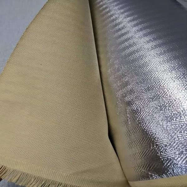 Buy Herringbone Weaving 100% Para Aramid Aluminized Fabric at wholesale prices