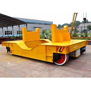 Hydraulic Lifting System Motorized Rail Cart , Material Transfer Trolley