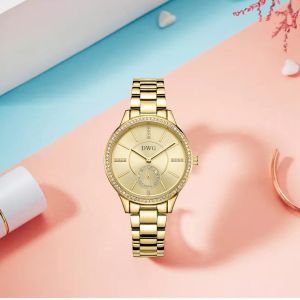 China 3ATM Waterproof Japan PC21S Alloy Quartz Watch 18k Gold  IP30 on sale