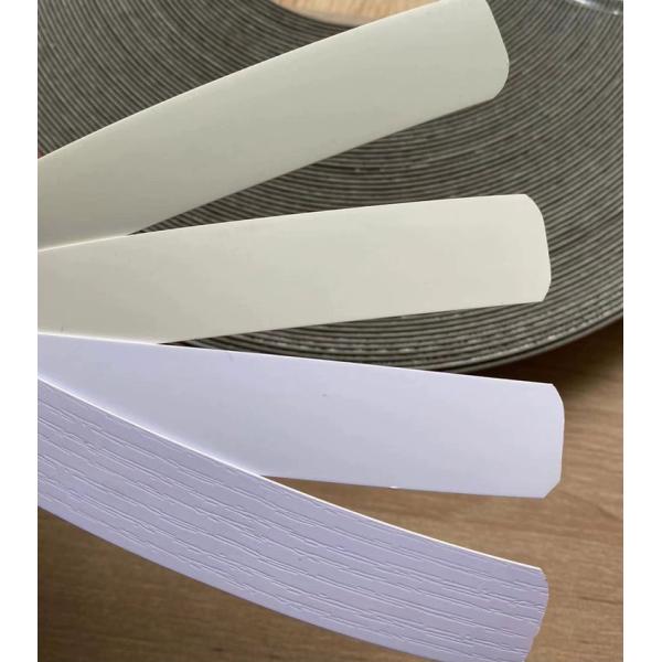 0.6mm 1 Mm Wood Grain PVC White Colored Furniture Edge Banding