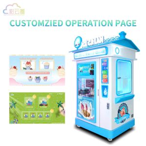 Quality Coin Operated Ice Cream Vending Machine Automatic With 28L Cup Capacity / SDK Function for sale