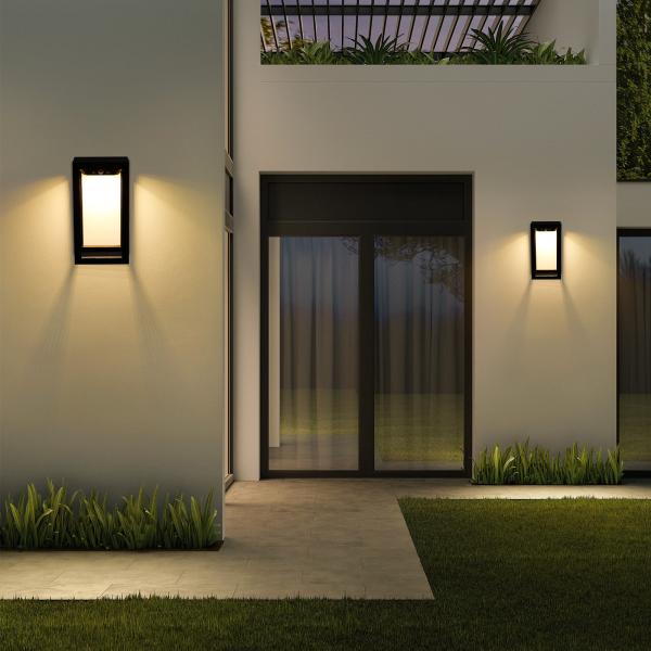 High Bright Solar Powered LED Landscape Fence Light Wall Lamp For Garden Lawn