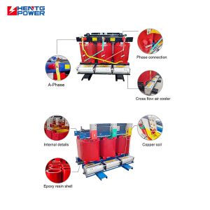 50kVA Dry Type Three Phase Transformer Moisture Proof Structure Distribution