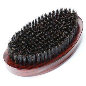 Wavy Gift Boar Bristle Wave Brush Beech Natural Wood Bend Palm 360 Hair Brush