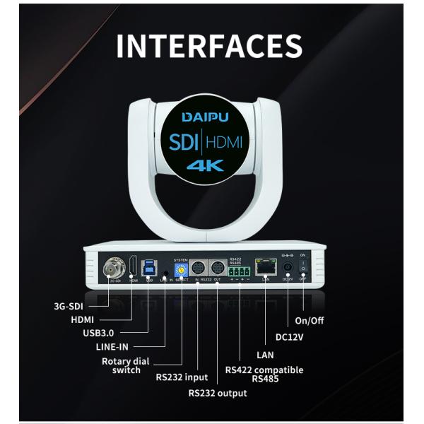 Professional Broadcasting System PTC-12SK PoE HD-MI 3G-SDI USB 4K30 UHD IP PTZ Camera