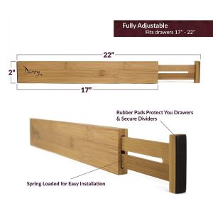 adjustable bamboo wooden silverware drawer organizers drawer dividers