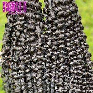 Peruvian Virgin Jerry Curl Weave Human Hair Kinky Curly Natural Color Human Hair