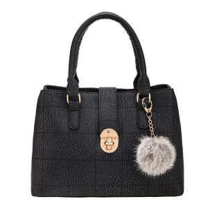 Pink and Black pu Handbag ladies Fashion handbags bolsas femininas bolsas para