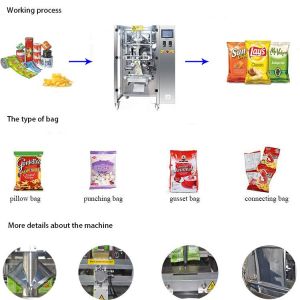 Vertical 50bags/Min Puffed Food Packing Machine High Precision
