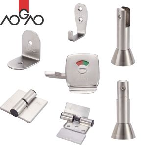 HPL Restroom Partition Door Hardware Toilet Aluminum Profile Partition