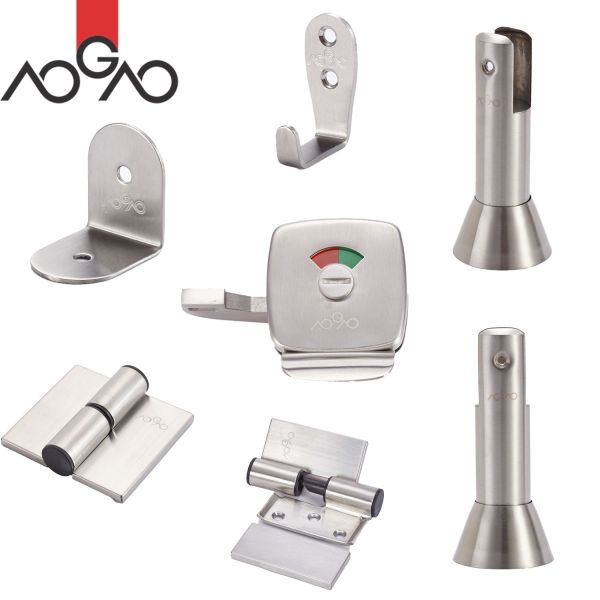 HPL Restroom Partition Door Hardware Toilet Aluminum Profile Partition