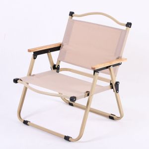 China Wooden Frame Oxford Cloth Folding Camping Chair on sale