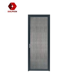 China 6063 Aluminium Casement Door Powder Coated Black Toughed Glass on sale