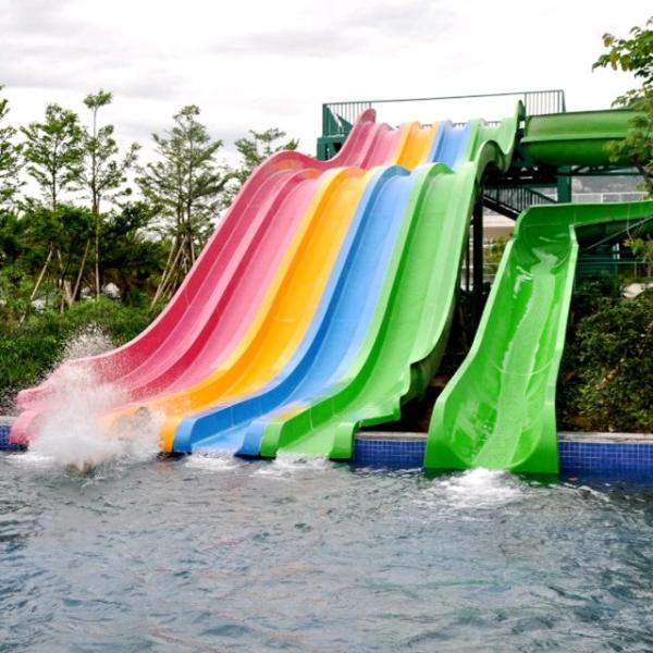 Colorful Design Double Water Slide Aqua Park Water Slide Suitable For Different