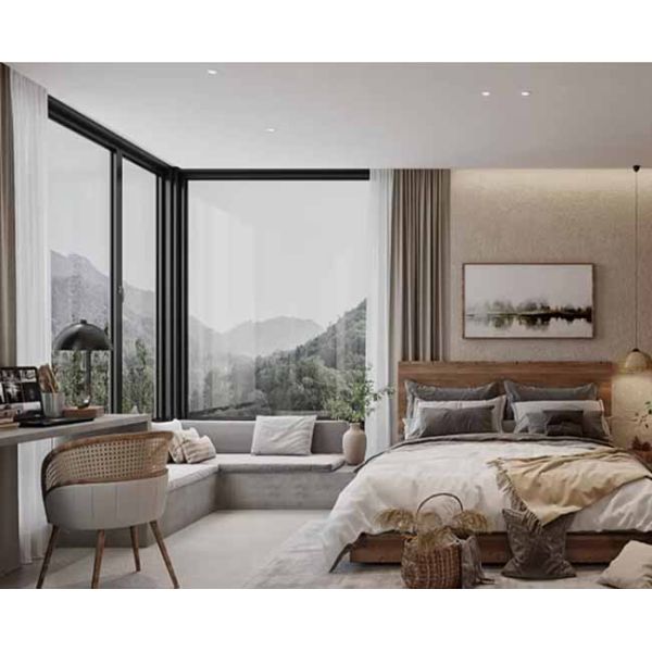 New Arrived for Mired Tempered 8ft Windows Design Double Glazed Aluminum Sliding Big View Glass Window