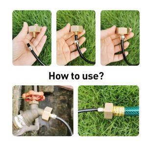 Female Thread Brass Faucet Adapter Bib Swivel Garden Hose Adapter