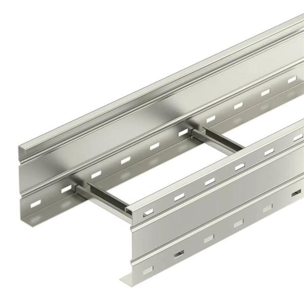Buy Customizable Silver Steel Ladder Type Cable Tray Wall Mounted for Fire Resistant Cable Management at wholesale prices