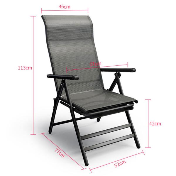 Outdoor Indoor Foot Pedal Mesh Fabric Pvc Chair Folding Sleeping Lounge Chair for Beach