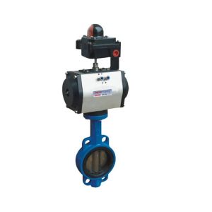 Quality Pneumatic Actuator Centerline Butterfly Valves , Wafer Resilient Seated Butterfly Valve for sale
