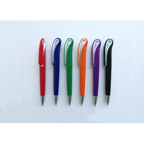Buy Plastic click swan Ball Point Pen with customized logo or silk printing for promotion at wholesale prices
