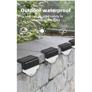 Mini IP65 Waterproof Fence LED Light RGB Outside Solar Powered