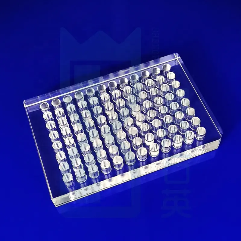 96 Well Quartz Glass Hemagglutination Plate Microplate 96microwell Plats Fused