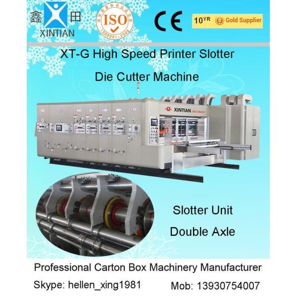 Buy Grinded Surface Flexo Printing Plotting Machine , XT-L Lubrication Four-color Slotting at wholesale prices