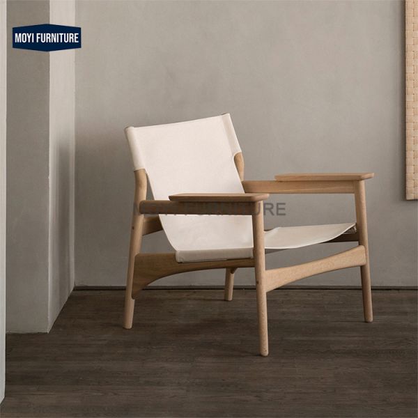 Wood Legs Modern Living Room Sofa Single Accent Chair Saddle Leather Retro Leisure Chair Carpet Surface Recommended