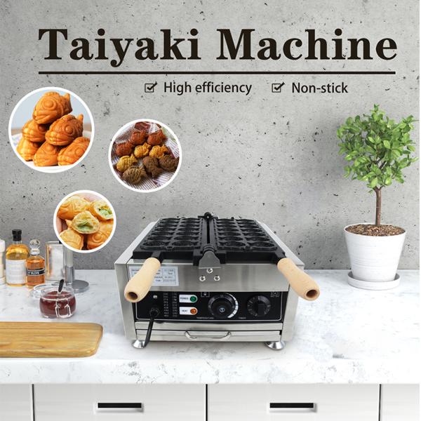 Sandwich Plates Fish Shape Waffle Maker Machine 14 Cakes Taiyaki Electric Fast Food Cake