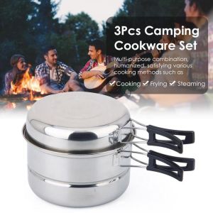 China Modern Stainless Steel Outdoor Camping Cookware For Picnic on sale