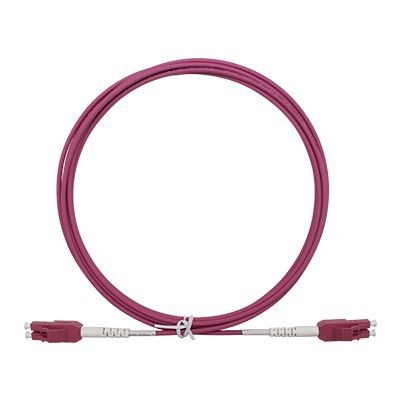 Buy LC Multimode MM OM4 Optical Jumper Cable Switch Polarity Uniboot Purple Color at wholesale prices