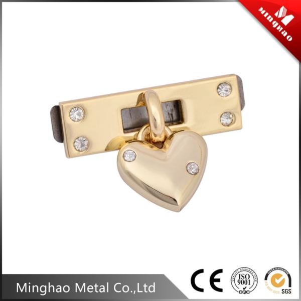 Heart-shaped handbag decoration accessories for bag parts,41.88*13.17mm