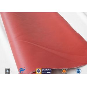 Red 0.45mm 580g Silicone Coated Fiberglass Fabric For Thermal Insulation Jacket
