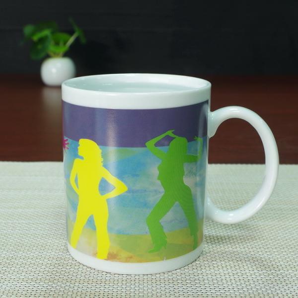 Matching couple mugs heat sensitive color changing mugs 300ml