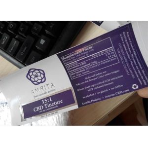 Nand Decanoate Glass Vial Labels Square Shape Glossy Lamination Surface