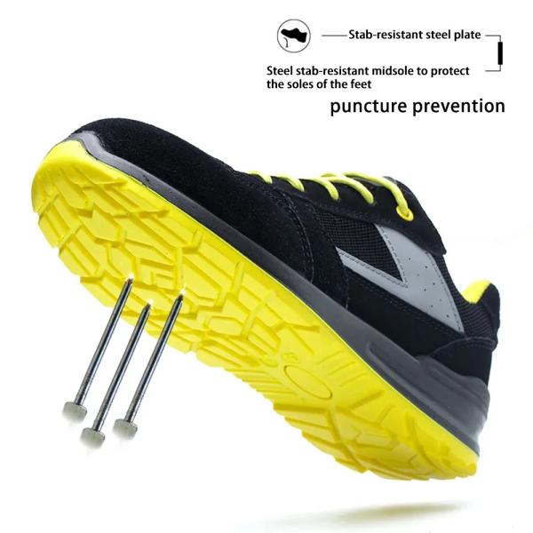 S3 Athletic Style Work Shoes Anti Impact Waterproof Outdoor Work Shoes Slip Resistant
