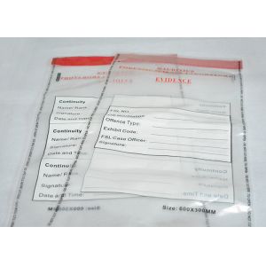 Secure Courier Plastic Evidence Bags , Customized Tamper Proof Bags
