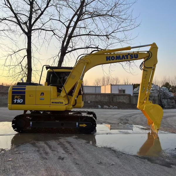 11Ton Used Komatsu PC110 Hydraulic Excavators Construction Earthwork Machinery Digger
